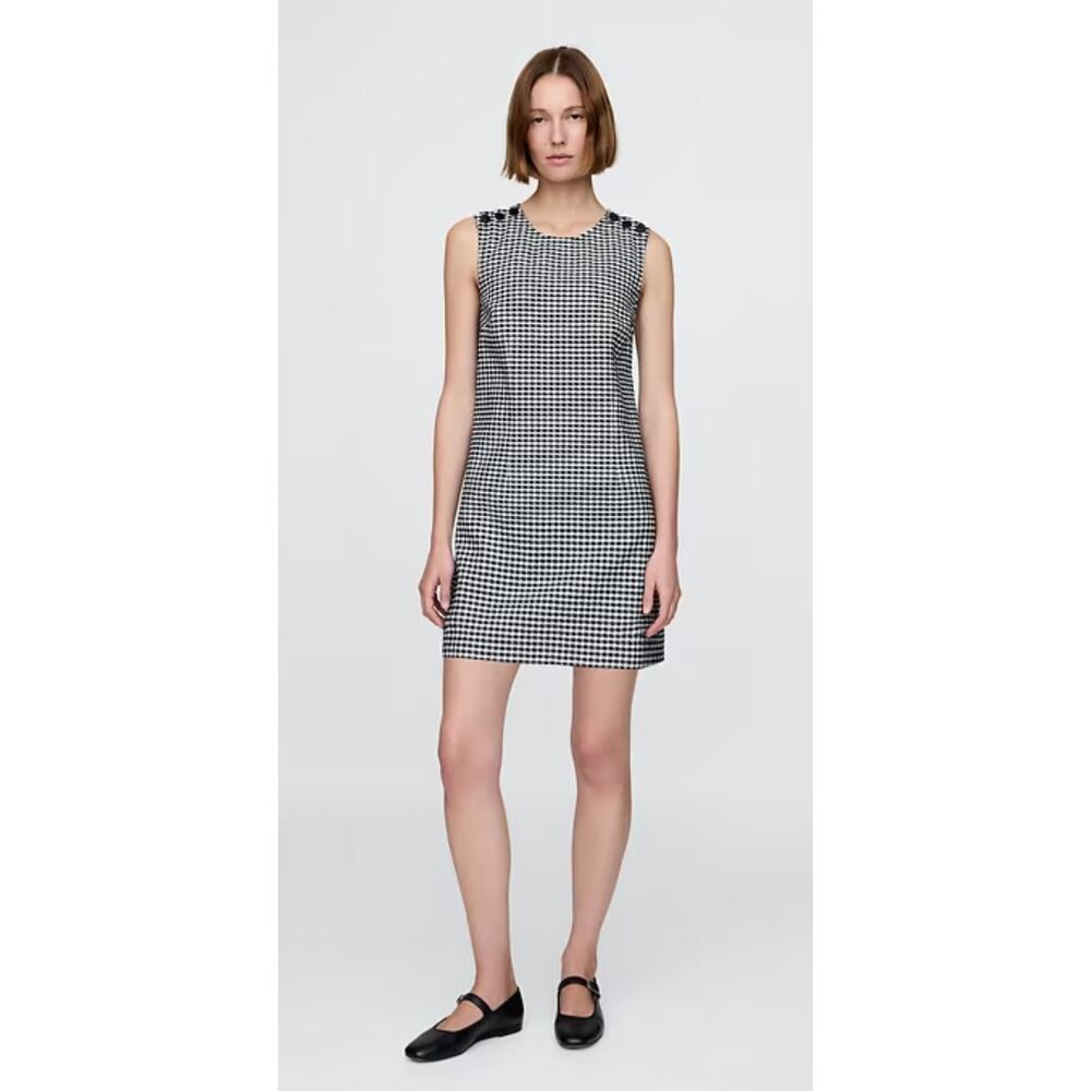 NWT Gap × DÔEN Gingham Denim Mini Dress - Size 8